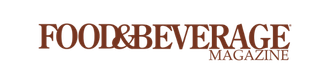 Logo of Food & Beverage Magazine in brown text on a white background