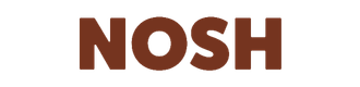 NOSH logo in brown color on a white background