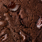 Close-up of a chocolate cookie with chocolate chips